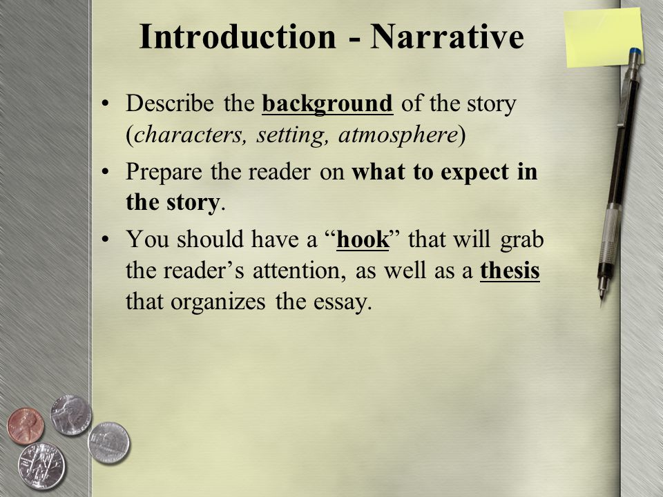 Introduction for narrative essay